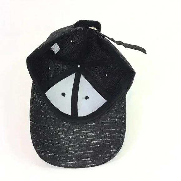 Textured Baseball Cap Casual Stylish Black & Silve - Picture 5 of 6
